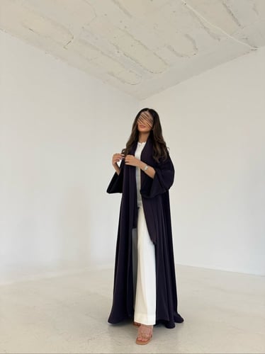 عباية دبل فيس بنفسجي قصة كلوش