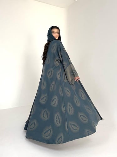 عباية جاكار تركي مقصب فيروزي