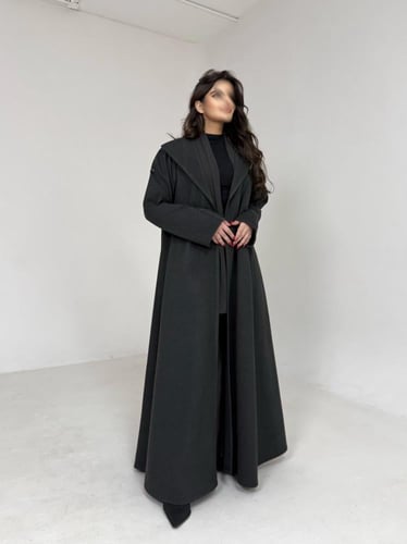 عباية جوخ رمادي غامق