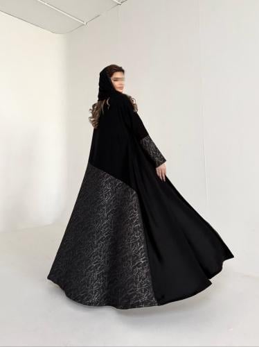 عباية كريب مع تفتة جاكار