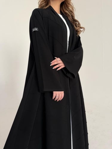 عباية كريب اسود قصة كلوش