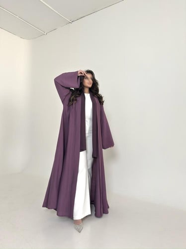 عباية كريب بنفسجي قصة كلوش