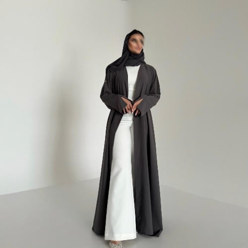 عباية كريب زيتي فاتح قصة كلوش