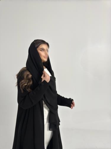 عباية عملية كريب اسود قصة كلوش