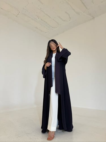 عباية دبل فيس بنفسجي قصة كلوش