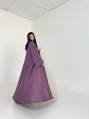 عباية كريب بنفسجي قصة كلوش