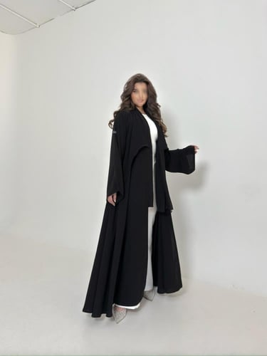 عباية كريب اسود قصة كلوش