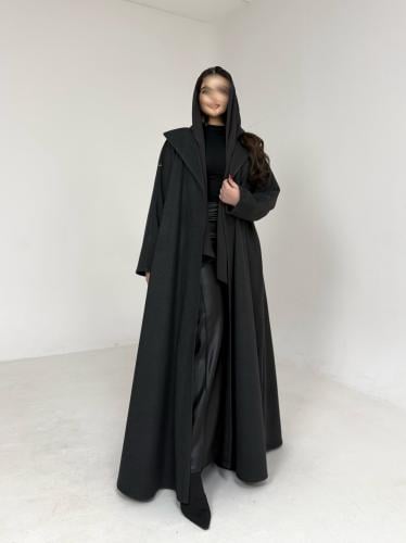 عباية جوخ رمادي غامق