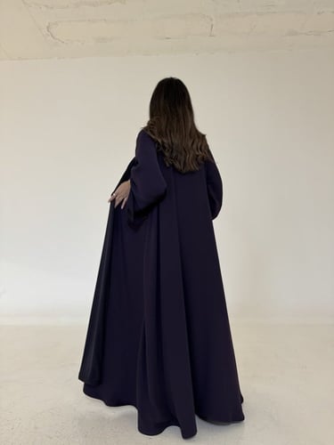 عباية دبل فيس بنفسجي قصة كلوش