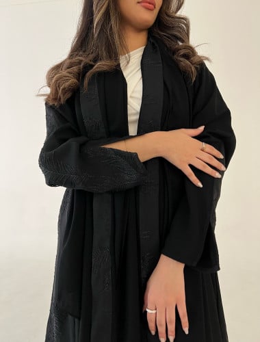 عباية كريب مع لنن زري