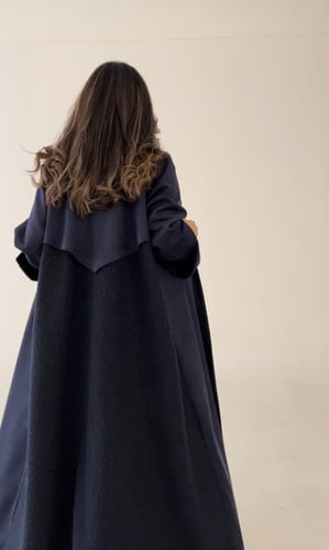 شامواه مع صوف كحلي