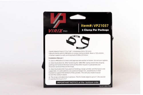 رباط ربل 2.5"-7.68" من VIRIX PRO لتثبيت الإكسسوارا...