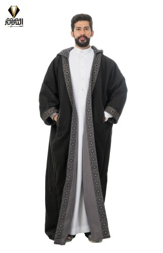 فروة رجالي كشميري وجهين بتطريز اسلامي