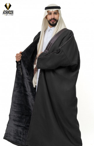 فروة بشت رصاصي دقة ملكي