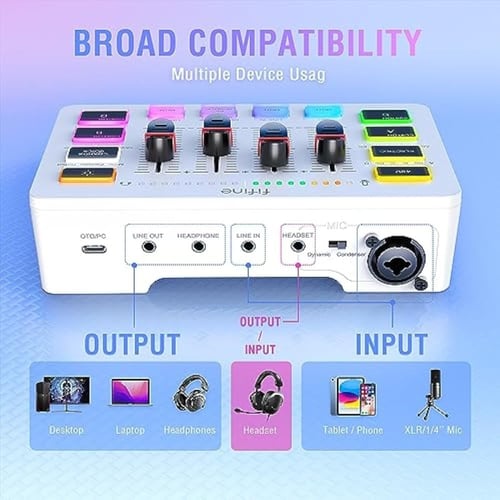 مكسر صوت (SC3W) RGB ابيض ماركة FIFINE