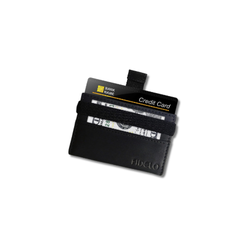 محفظة بطاقات fidelo - لون black