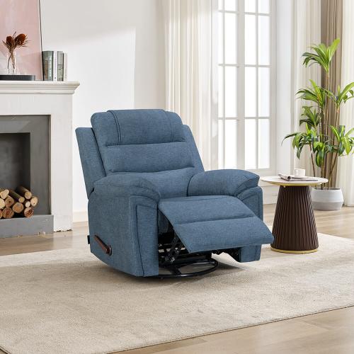 كرسي إسترخاء هزاز دوار 6081 يدوي أزرق