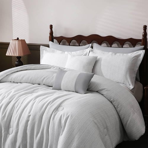 طقم لحاف 8 قطع جاكار كينج قطن فاخر