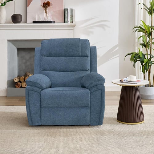 كرسي إسترخاء هزاز دوار 6081 يدوي أزرق