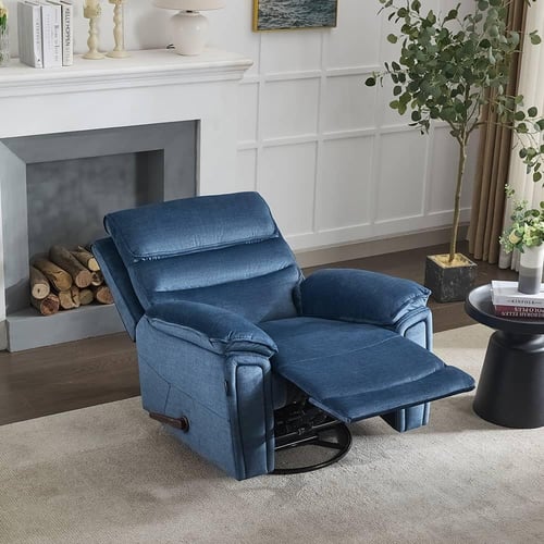 كرسي إسترخاء هزاز دوار 6059 يدوي أزرق