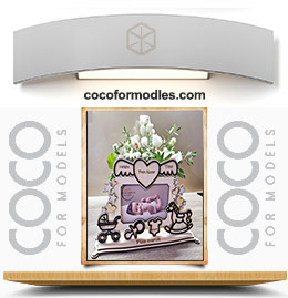 اطار القلب بجناحين للمولود