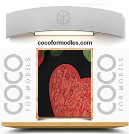 Valentines heart shape puzzle (with fonts)