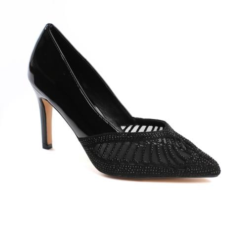 حذاء كعب مغلق لون اسود