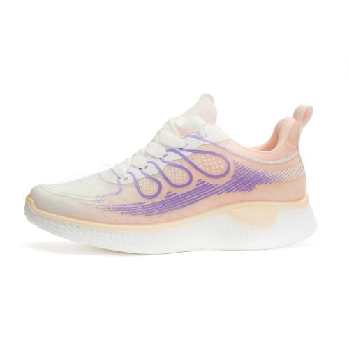 حذاء رياضي لون وردي فاتح وابيض