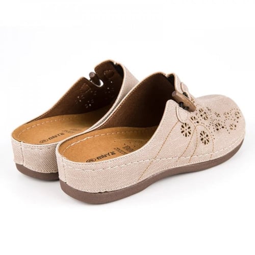 حذاء مريح بيج مغلق من الامام - MUYA