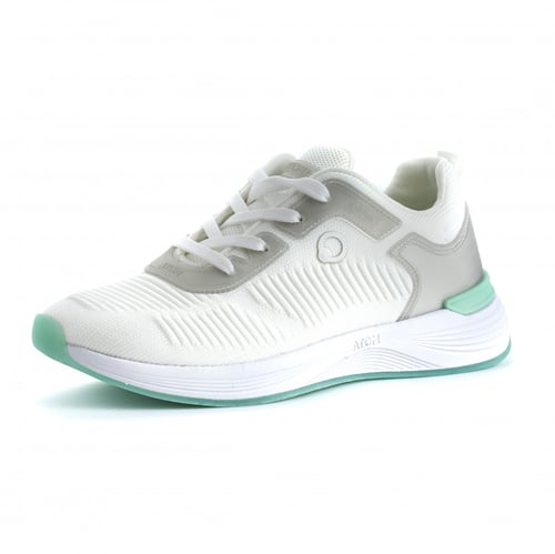 حذاء رياضي مرتفع أبيض ملمس بارز فلوتشس