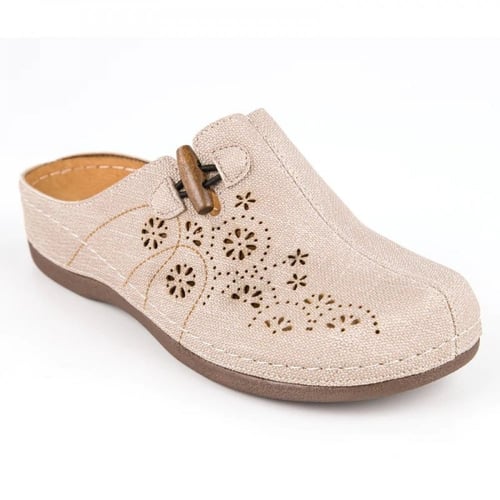 حذاء مريح بيج مغلق من الامام - MUYA
