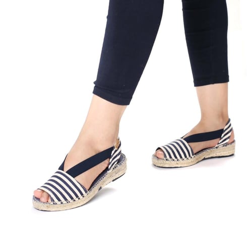 توني بونس صندل صيفي مخطط بلون كحلي وابيض - ESTEL-D...