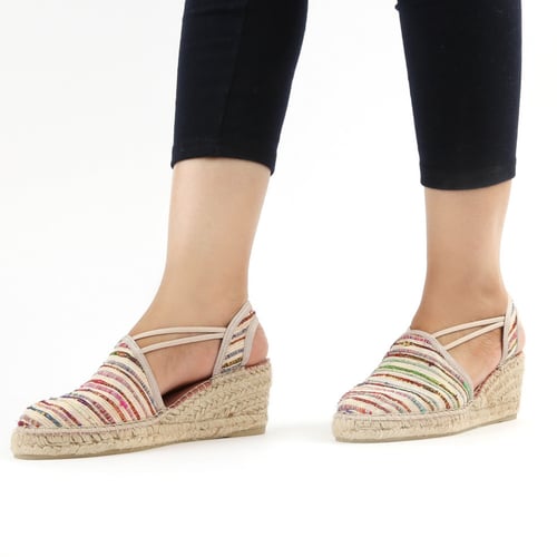 TANIA-SN - صندل مرتفع بخطوط ملونة