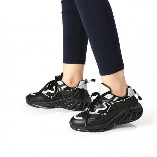 حذاء رياضي اسود ورمادي - OTTIMO