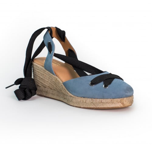 صندل بيناز أزرق مرتفع مع حبال