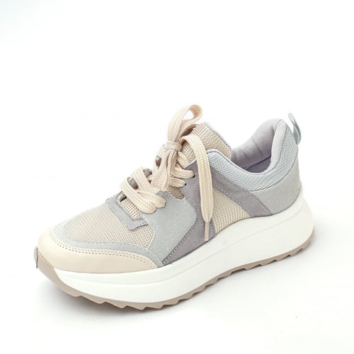 حذاء رياضي بيج ورمادي- OTTIMO