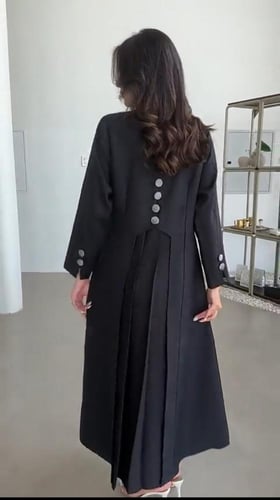 عبايه عمليه قصة انيقه بقماش كتان