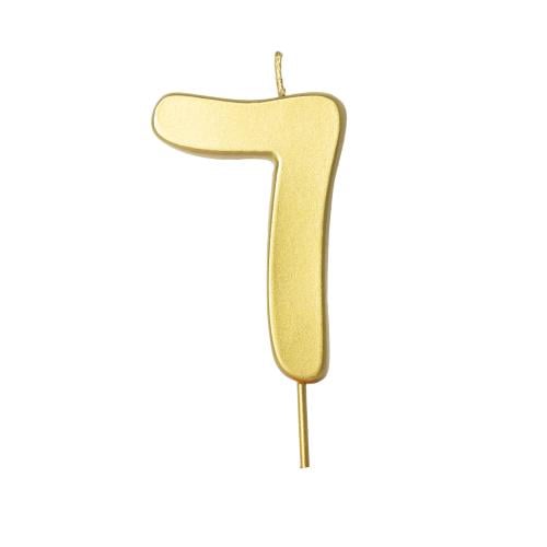 شمعة رقم ستة ذهبي