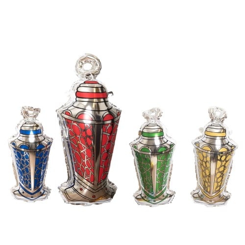 بالونات فوانيس رمضان فضي