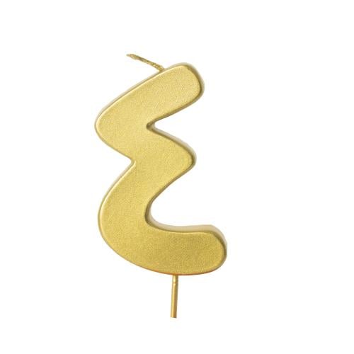 شمعة رقم أربعة ذهبي