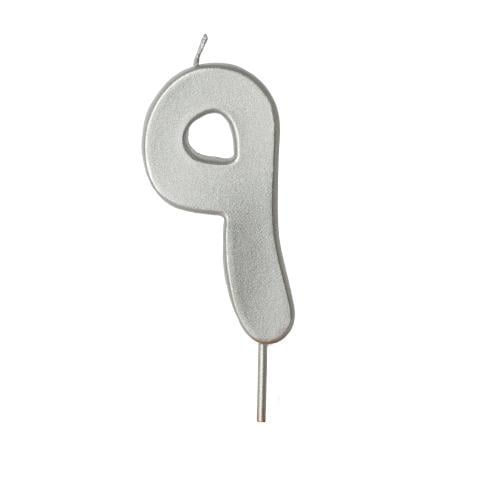 شمعة رقم تسعة فضي