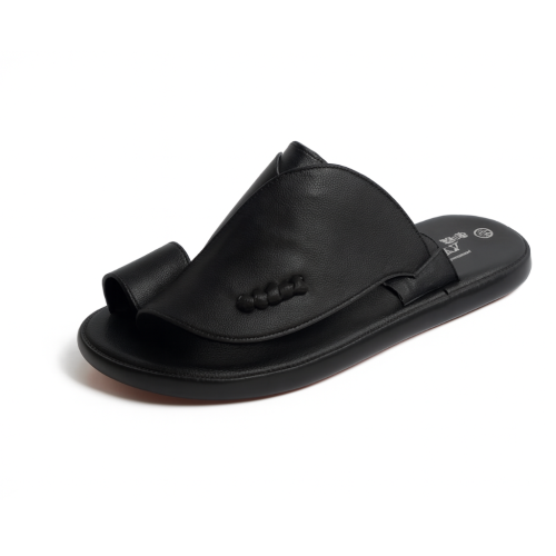 حذاء رجالي جلد فاخر اسود