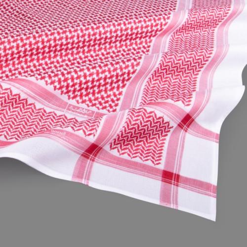 شماغ البسام بصمة 4 أحمر غامق