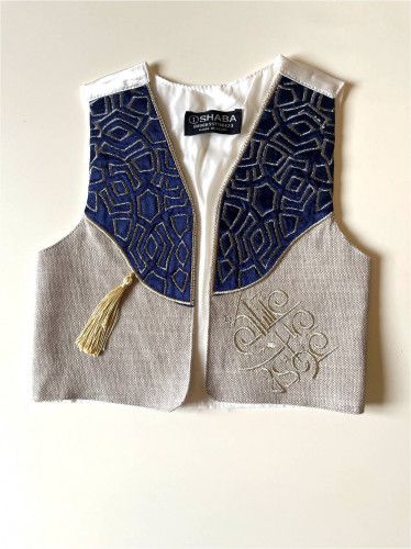 سديري العيد مطرز بعبارة ( عساكم من عواده ) كحلي