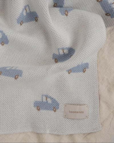 Cars blanket (120x80cm) Creamy