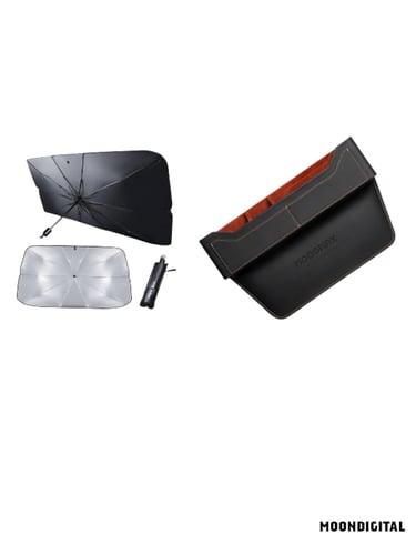 بكج مظلة للسيارة + منظم فجوة السيارة