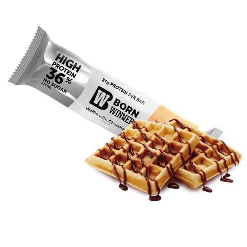 بار بروتين Born Winner Mega PRO – طعم الويفر بالشي...