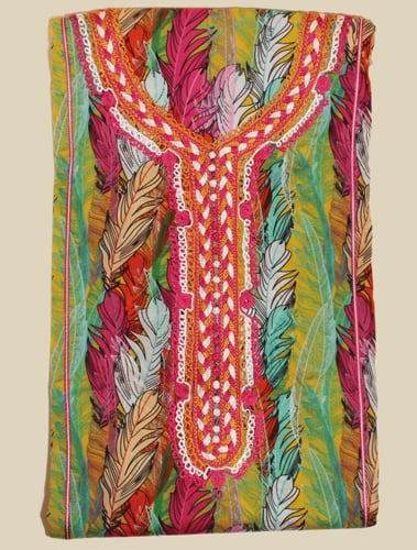 جلابية قطن تطريز قيطان