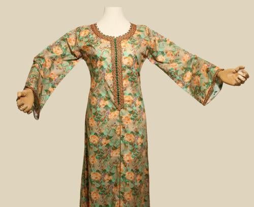 جلابية قطن تطريز يدوي قيطان