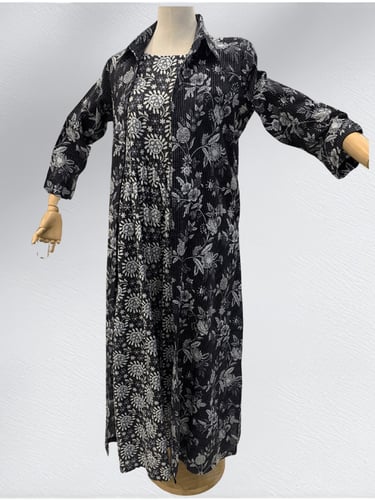 جلابية قطن مطرز قطعتين